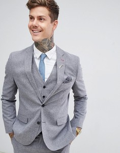 Серый приталенный пиджак Harry Brown