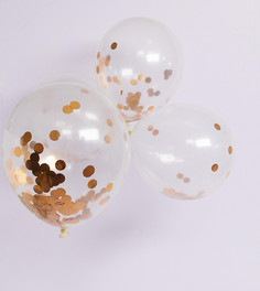 Набор из 10 воздушных шаров с конфетти цвета розового золота Ginger Ray-Мульти