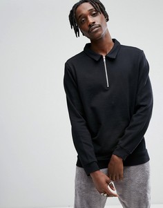 Свободная черная куртка Харрингтон ASOS-Черный