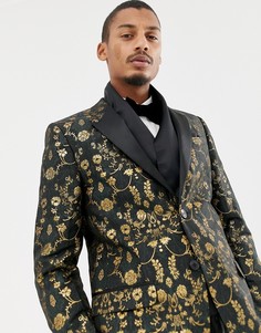 Черный шарф с бахромой Twisted Tailor