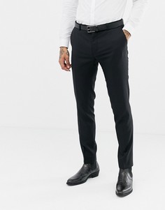 Черные супероблегающие брюки с добавлением шерсти Twisted Tailor-Черный