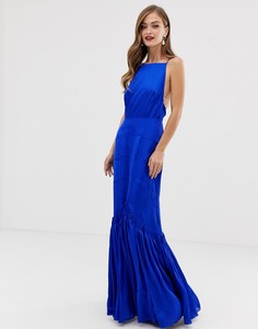 Платье макси с плиссировкой ASOS EDITION-Синий