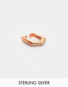 Серьга-кафф шестиугольной формы с покрытием 18-каратным розовым золотом Astrid & Miyu-Золотой