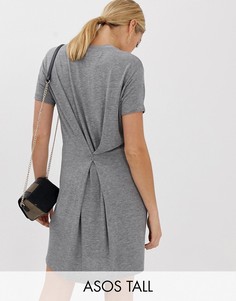 Меланжевое платье-футболка ASOS DESIGN Tall-Бежевый