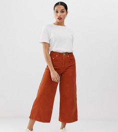 Широкие вельветовые джинсы для миниатюрных ASOS DESIGN-Оранжевый