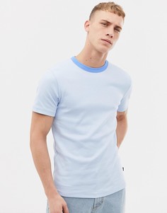 Синяя приталенная футболка с круглым вырезом Tiger of Sweden Jeans-Синий