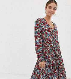Ярусное платье с цветочным принтом Y.A.S Petite-Мульти