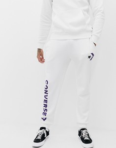 Белые джоггеры с принтом Converse 10007056-A08-Белый