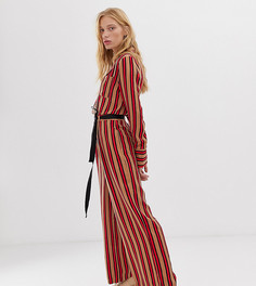 Комбинезон в полоску с запахом COLLUSION-Мульти