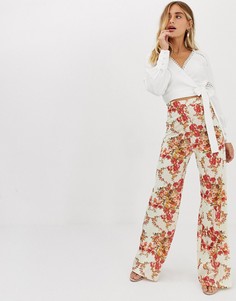 Широкие брюки с цветочным принтом Hope & Ivy-Мульти