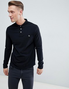 Черная футболка-поло с длинными рукавами Jack Wills Staplecross-Черный