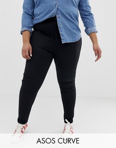 Черные джинсы узкого кроя в винтажном стиле ASOS DESIGN Curve Farleigh-Черный