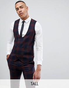 Облегающий жилет в клетку Twisted Tailor-Красный