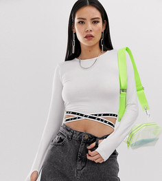 Эластичный лонгслив с вырезами COLLUSION-Белый