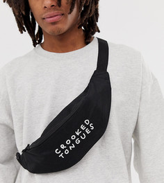 Черная сумка-кошелек на пояс с логотипом Crooked Tongues-Черный