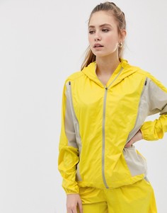 Бежево-желтая куртка для бега с молнией ASOS 4505-Желтый
