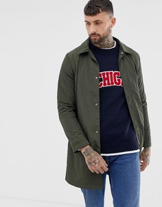 Легкий тренч цвета хаки ASOS DESIGN-Зеленый цвет