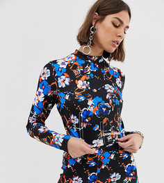 Топ с цветочным принтом и корсетом COLLUSION-Мульти