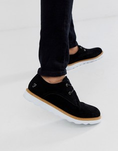 Черные кожаные туфли со шнуровкой Farah-Черный