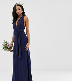 Эксклюзивное темно-синее платье-трансформер макси для подружки невесты TFNC-Темно-синий