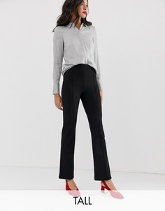 Расклешенные брюки с отделочными швами Y.A.S Tall-Черный