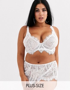Белый кружевной бюстгальтер Figleaves Curve Adore