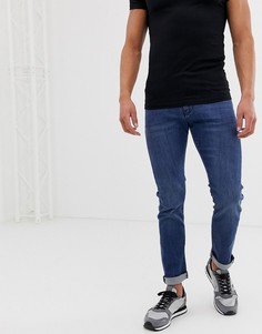 Синие стретчевые джинсы слим Armani Exchange J13-Синий