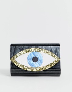 Клатч со съемным ремешком-цепочкой Kurt Geiger-Черный