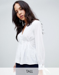 Блузка с завязками на рукавах Vero Moda Tall-Белый
