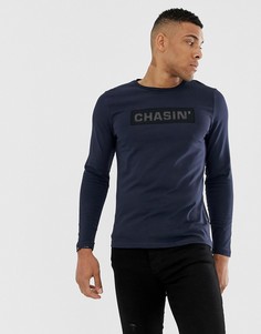 Темно-синий лонгслив с логотипом Chasin Darric Chasin