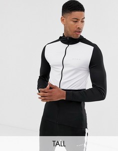 Худи с контрастными вставками из быстросохнущей ткани ASOS 4505 Tall-Черный