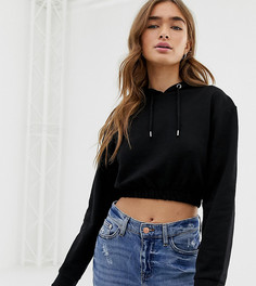 Черный укороченный худи ASOS DESIGN Petite