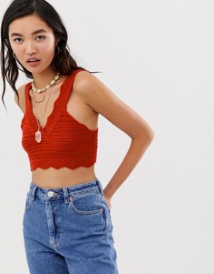 Ажурный бралетт ASOS DESIGN-Красный