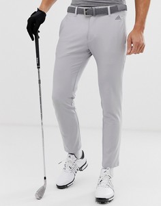 Серые суженные книзу брюки с 3 полосами adidas Golf Ultimate-Серый