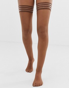 Матовые чулки среднего телесного оттенка плотностью 10 ден Nubian Skin-Бежевый