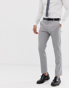 Светло-серые облегающие эластичные брюки Selected Homme-Серый