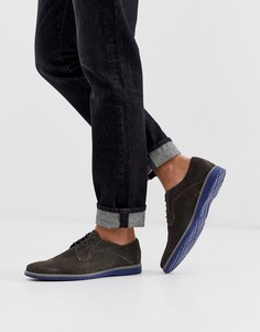 Серые замшевые туфли на шнуровке Silver Street-Серый