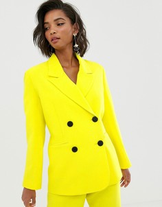Двубортный пиджак ASOS EDITION-Желтый