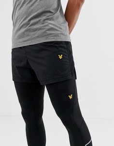 Черные ультралегкие шорты для бега 5 дюймов Lyle & Scott Fitness-Черный