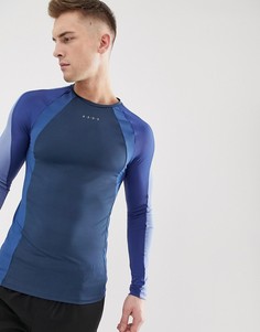 Обтягивающий спортивный лонгслив с контрастными вставками ASOS 4505-Синий