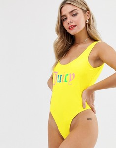 Слитный купальник с логотипом Juicy Couture-Желтый