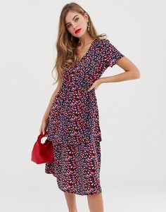 Ярусное платье миди Y.A.S Casia-Мульти