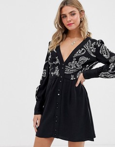 Платье с вышивкой Stevie May-Черный