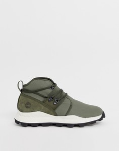 Зеленые высокие кроссовки из ткани рипстоп Timberland Brooklyn-Зеленый