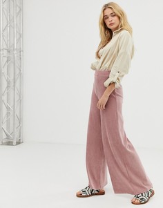 Широкие вельветовые брюки Free People bambi-Розовый