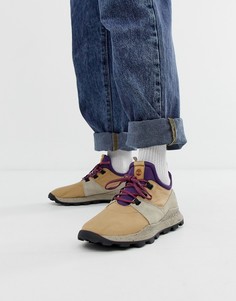 Бежевые высокие кроссовки из ткани рипстоп Timberland Brooklyn-Бежевый