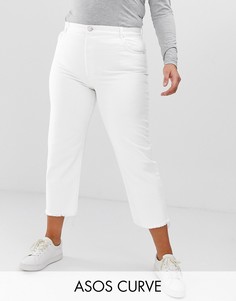 Белые прямые джинсы ASOS DESIGN Curve Florence-Белый
