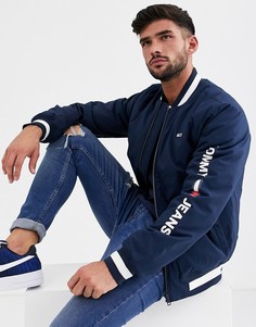 Бомбер в рубчик Tommy Jeans-Черный