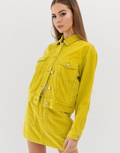 Желтая вельветовая куртка Missguided-Желтый