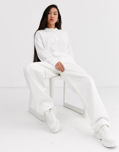 Белая футболка-поло в стиле oversize Monki-Белый